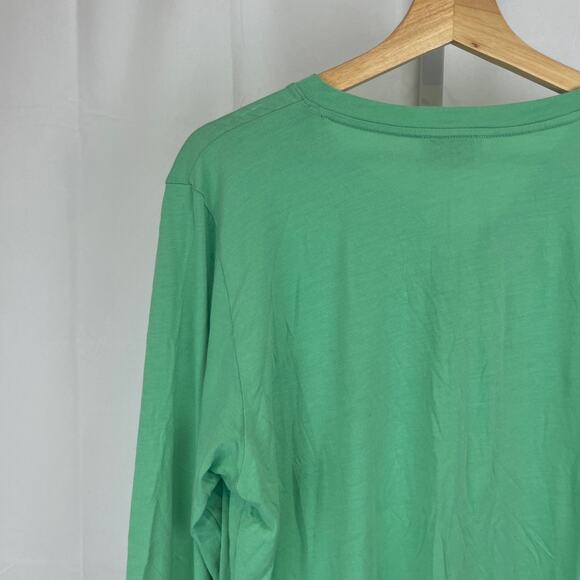 COSABELLA Henley Long Sleeve Tee Pajama Top Pima Cotton Modal Green Size M - Picture 6 of 9